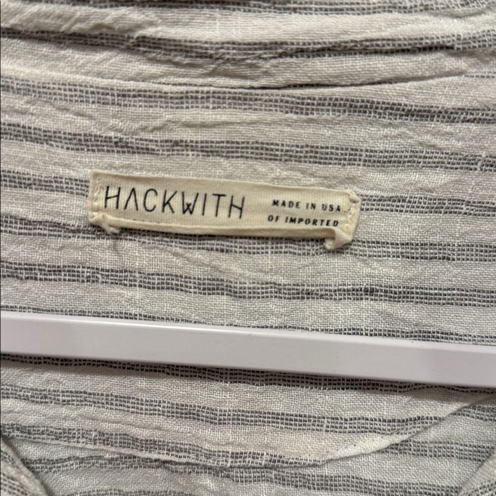 Hackwith Design House Elegant Striped Button Down… - image 2